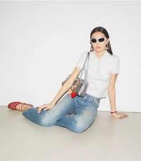 Lace-Up Polo Sweater