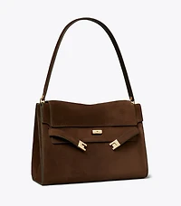 Large Lee Radziwill Suede Shoulder Bag