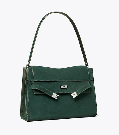 Large Lee Radziwill Suede Shoulder Bag