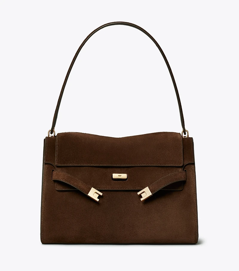 Large Lee Radziwill Suede Shoulder Bag