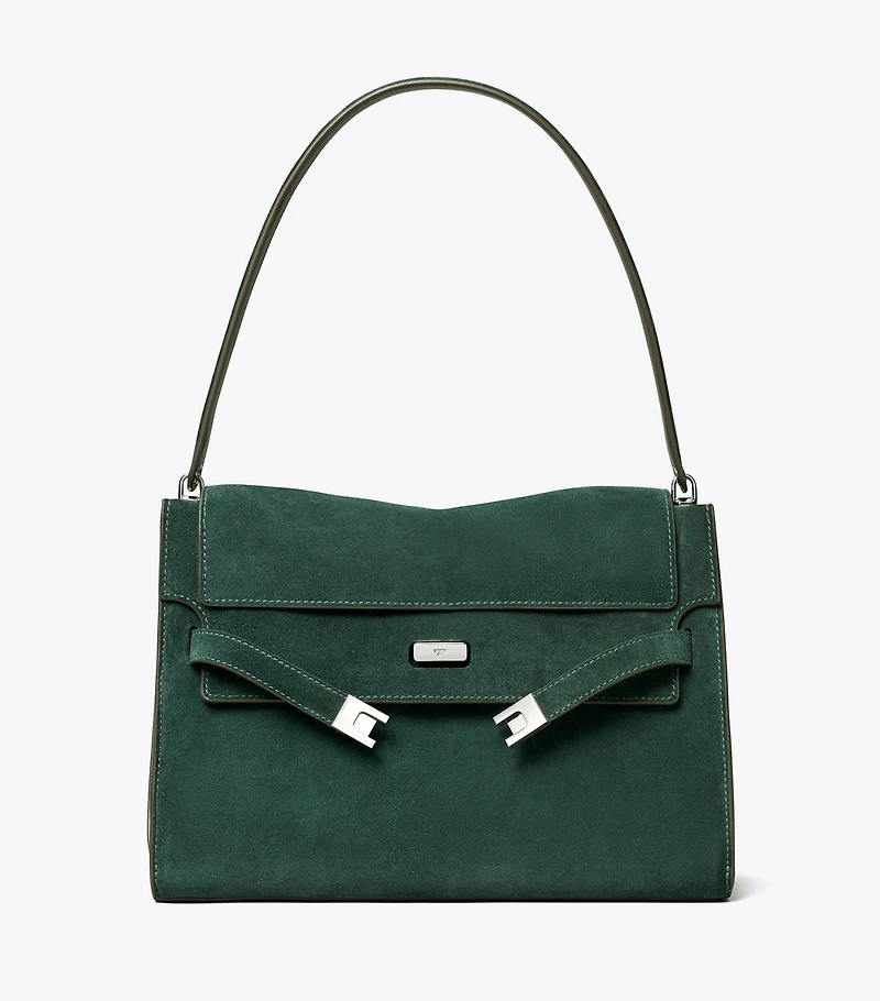 Large Lee Radziwill Suede Shoulder Bag