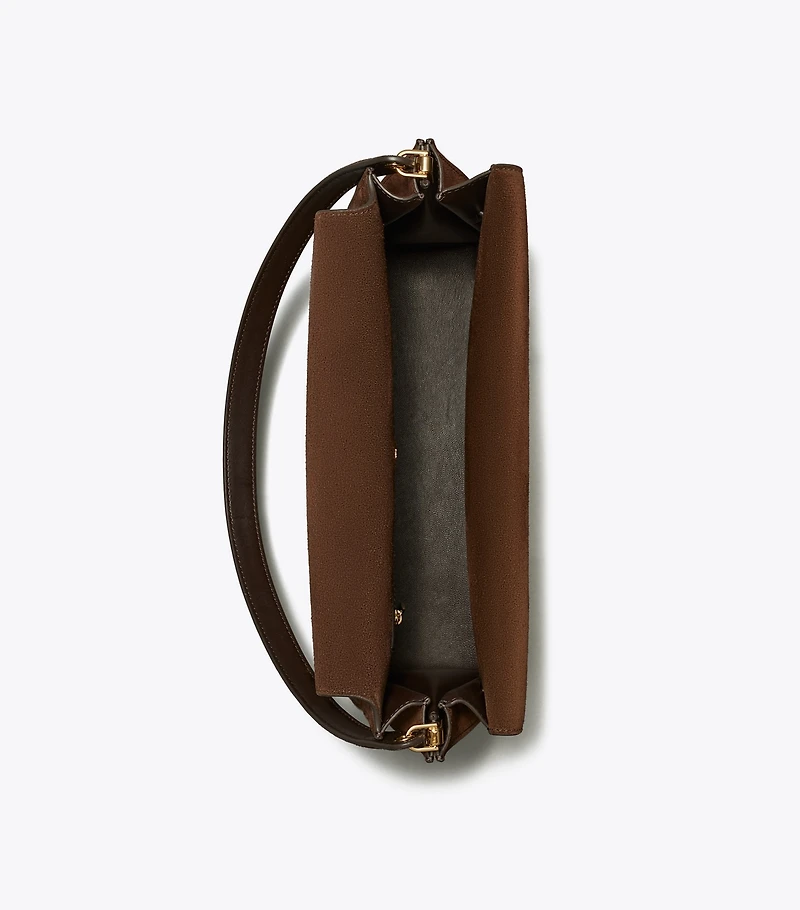 Large Lee Radziwill Suede Shoulder Bag