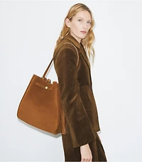 Large Romy Suede Bucket Bag