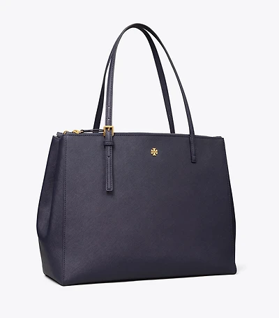 Leather Double Zip Tote