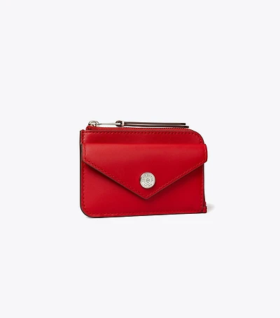 Leather Envelope Zip Card Case