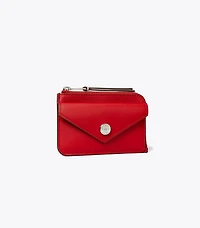Leather Envelope Zip Card Case