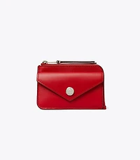 Leather Envelope Zip Card Case