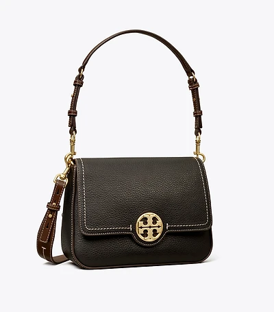 Leather Flap Shoulder Bag