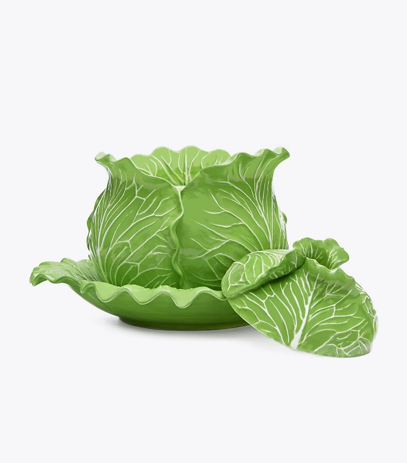 Lettuce Ware Covered Tureen