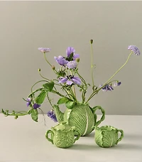 Lettuce Ware Lidded Sugar Pot & Creamer