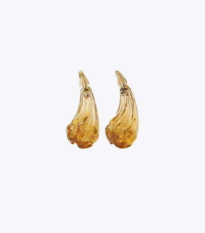 Logo Drop Front-Back Earrings