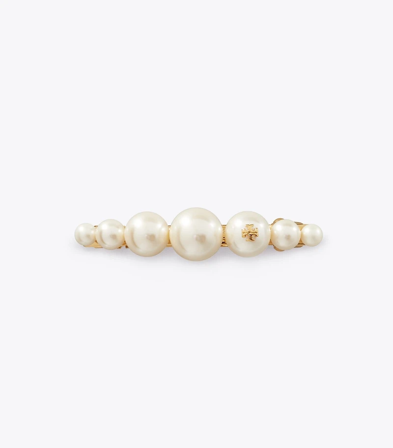Logo Pearl Hair Clip