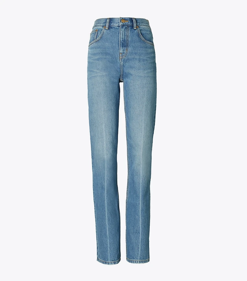 Mid-Rise Slim Straight Jean