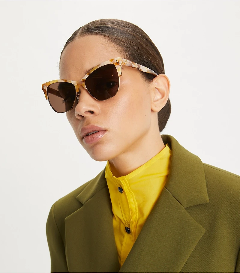 Tory Burch, MILLER CAT-EYE SUNGLASSES Miller Cat-Eye Sunglasses: Women main image 3