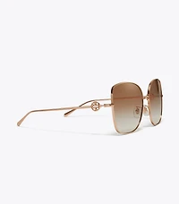 Miller Metal Oversized Butterfly Sunglasses
