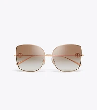 Miller Metal Oversized Butterfly Sunglasses