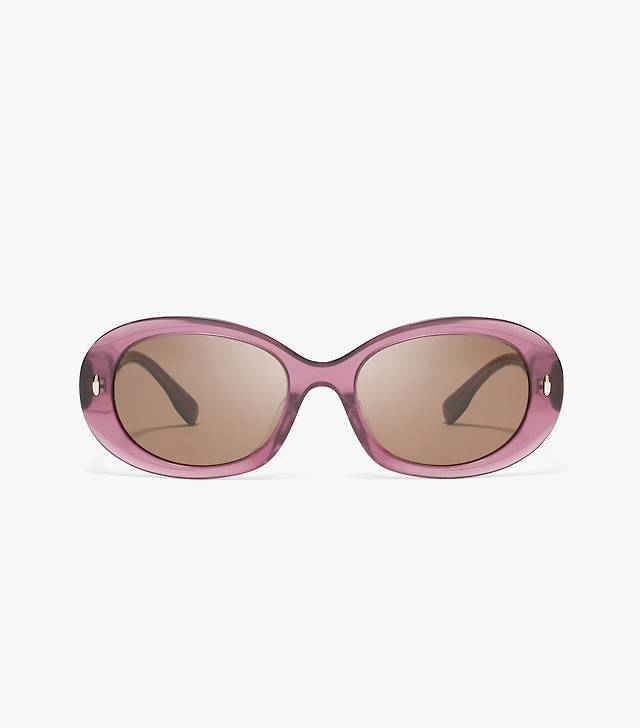 Tory Burch Miller Metal Oval Sunglasses | The Summit display picture 2