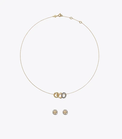 Miller Pavé Necklace and Earring Gift Set