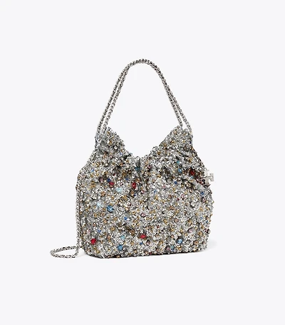 Mini Fleming Embellished Hobo Bag
