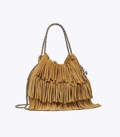 Mini Fleming Fringe Hobo Bag