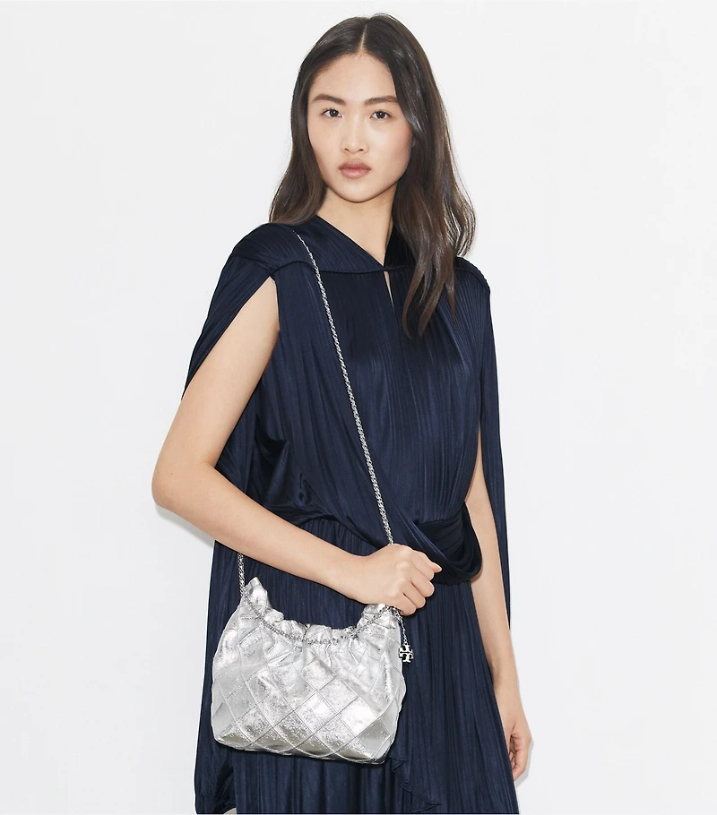 Mini Fleming Metallic Hobo Bag