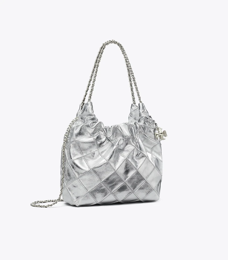 Mini Fleming Metallic Hobo Bag