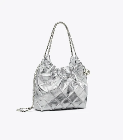 Mini Fleming Metallic Hobo Bag
