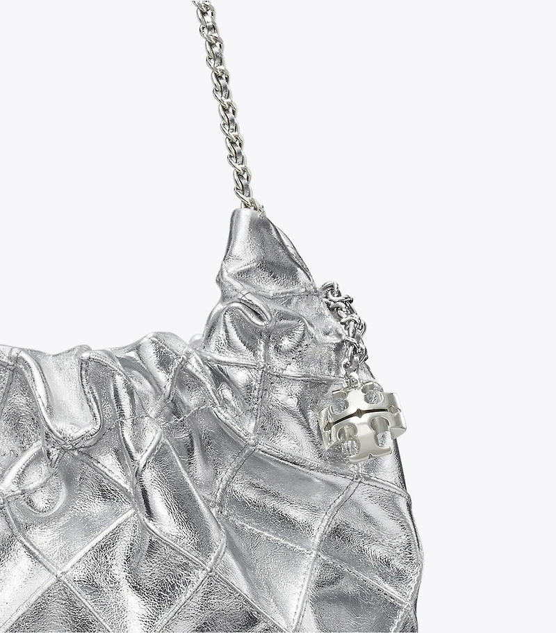 Mini Fleming Metallic Hobo Bag