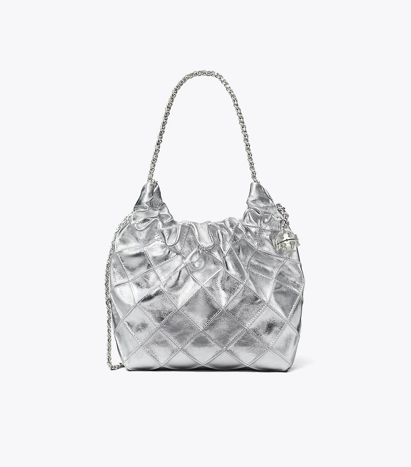 Mini Fleming Metallic Hobo Bag