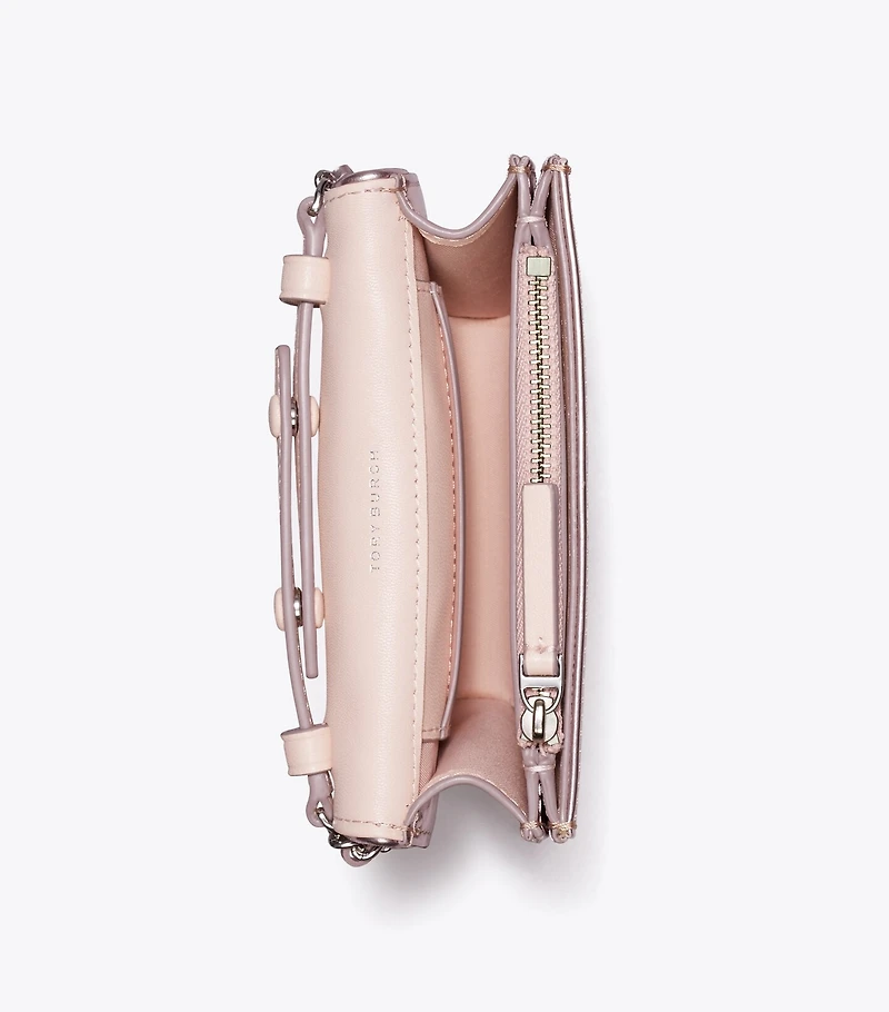 Mini Fleming Metallic Square Quilt Crossbody