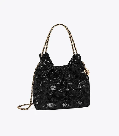 Mini Fleming Sequin Hobo Bag