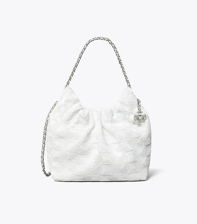 Mini Fleming Sequin Hobo Bag