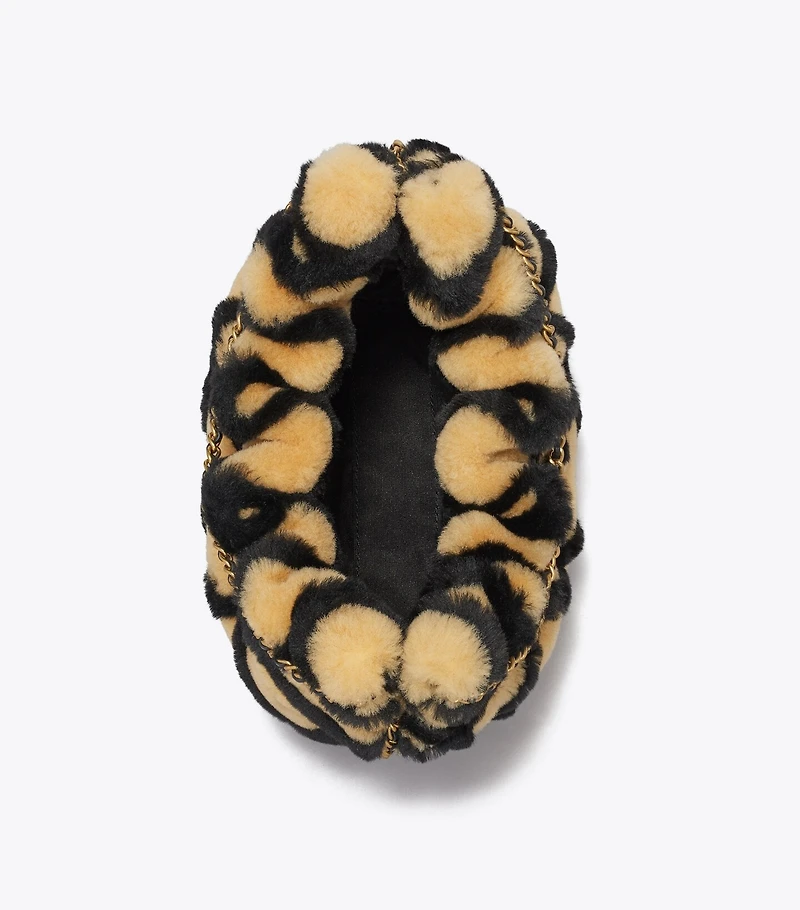 Mini Fleming Shearling Hobo Bag