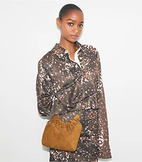 Mini Fleming Soft Suede Hobo Bag