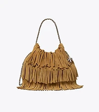 Mini Fleming Suede Fringe Hobo Bag
