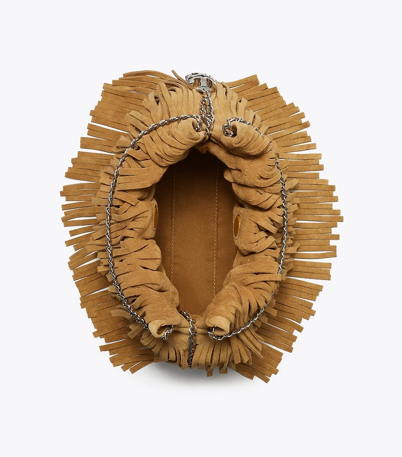 Mini Fleming Suede Fringe Hobo Bag