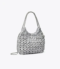 Mini Fleming Woven Hobo Bag