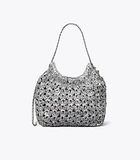 Mini Fleming Woven Hobo Bag