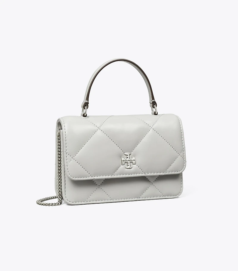 Mini Kira Diamond Quilt Charm Top-Handle Crossbody