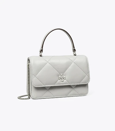 Mini Kira Diamond Quilt Charm Top-Handle Crossbody