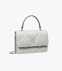 Mini Kira Diamond Quilt Charm Top-Handle Crossbody