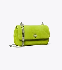 Mini Kira Diamond Quilt Suede Flap Bag