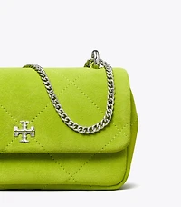 Mini Kira Diamond Quilt Suede Flap Bag
