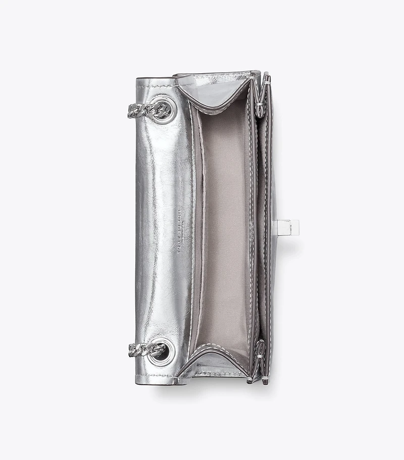 Mini Kira Turnlock Metallic Shoulder Bag