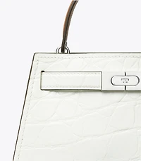 Mini Lee Radziwill Croc-Embossed Top-Handle Bag