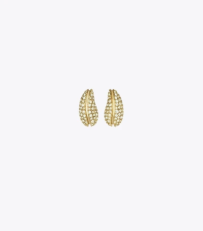 Mini Pavé Wave Earrings