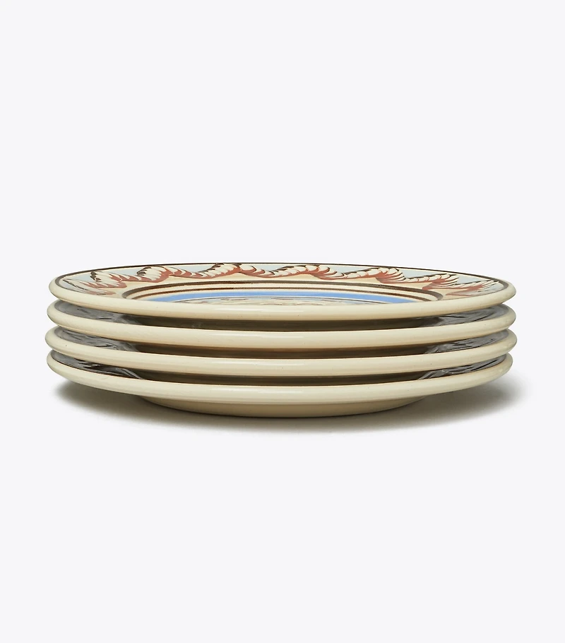 Mochaware Salad Plate, Set of 4