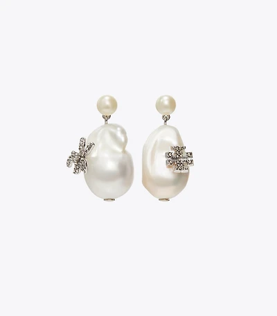 Moondance Pearl and Flower Drop Earrings