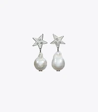 Moondance Pearl and Star Drop Earrings