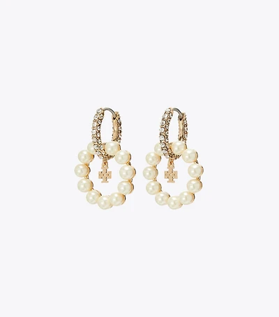 Moondance Pearl Hoop Earrings